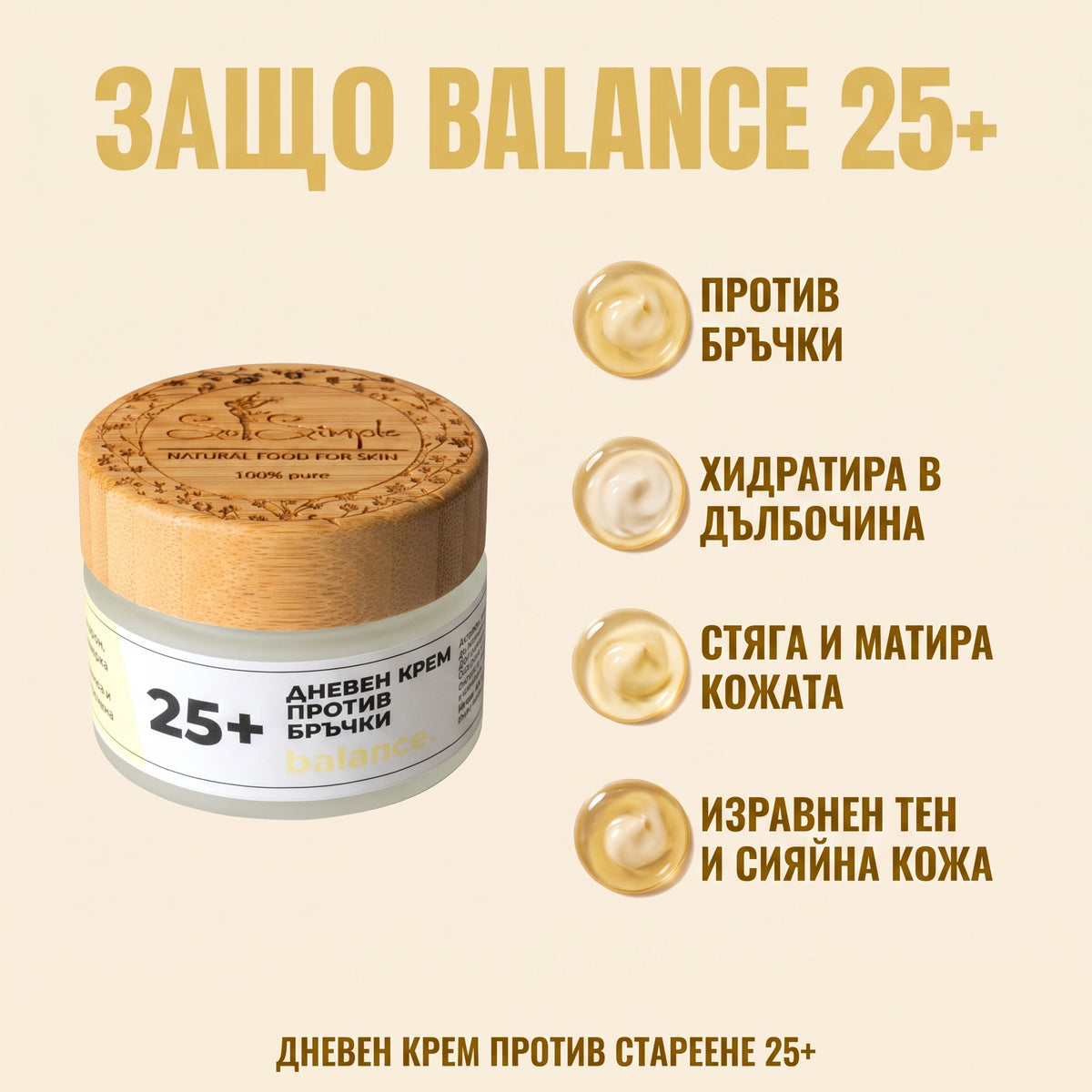 Дневен крем против бръчки - BALANCE 25+