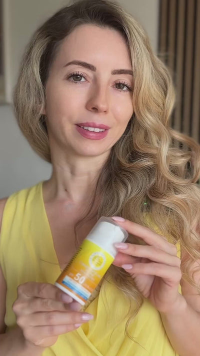 Слънцезащитен крем за лице с избелващо действие MAX Protect SPF50 - клиентска снимка