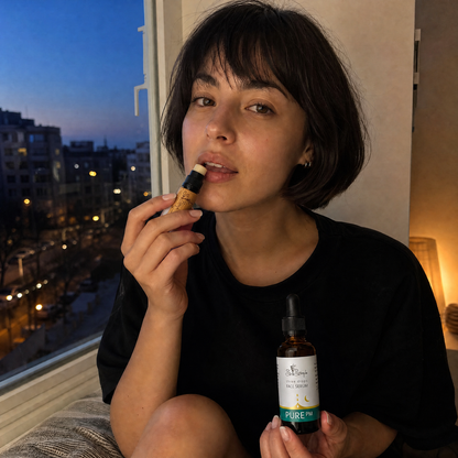 Комплект PURE PM + натурален балсам за устни модел