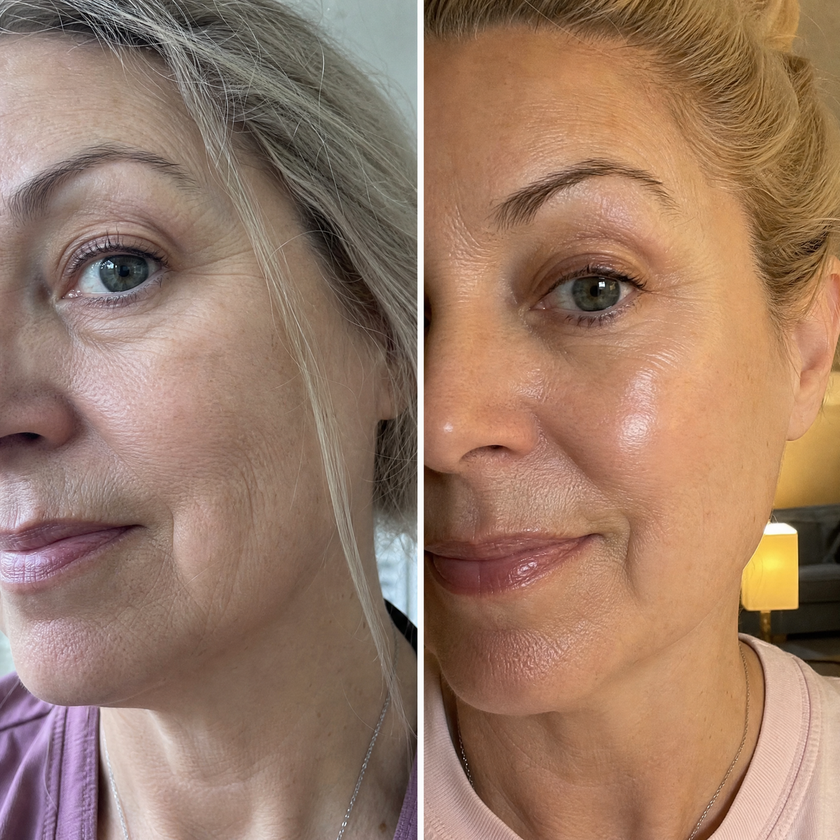 Серум за лице RENEW - three drops before after